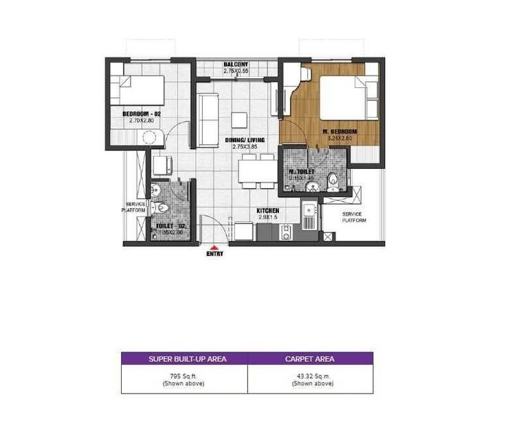 Other, brigade-el-dorado 2 Bedroom 1043 Sq.Ft. Apartment In Bagaluru  Bangalore 8740734