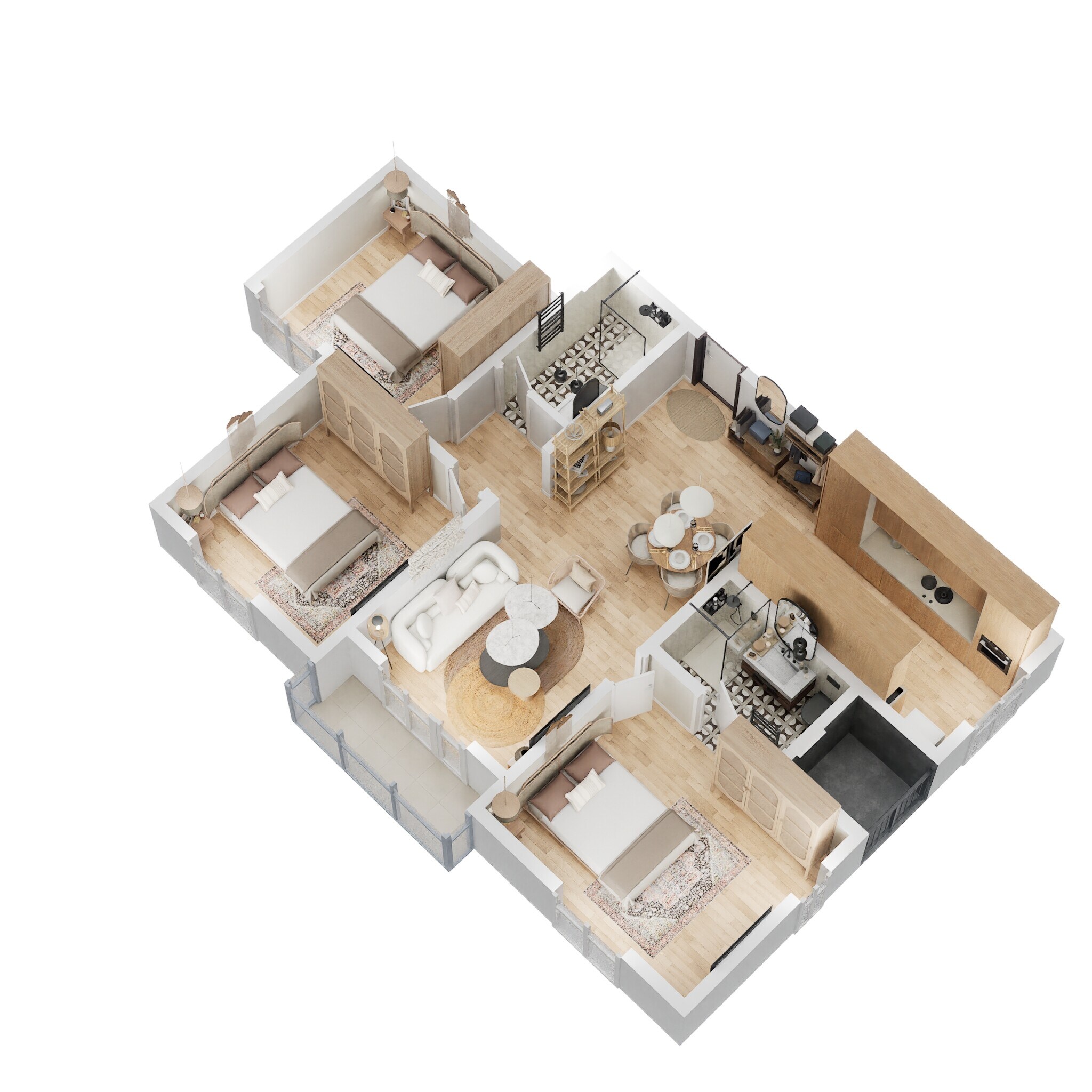 3 BHK 1382 Sq. Ft. Apartment