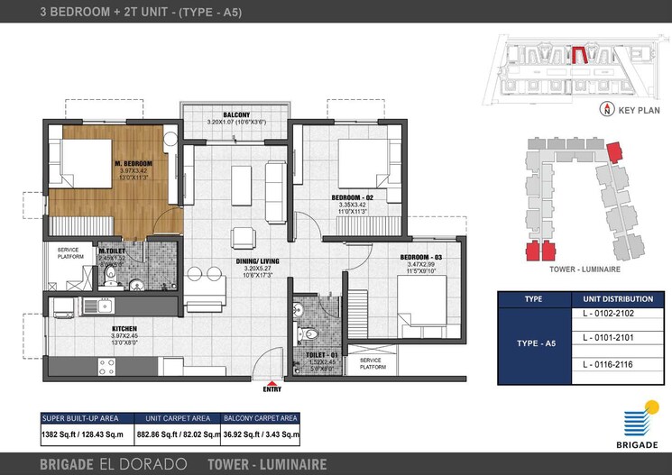 Other, brigade-el-dorado-aurum 3 Bedroom 1382 Sq.Ft. Apartment In Bagaluru Bangalore 8658529
