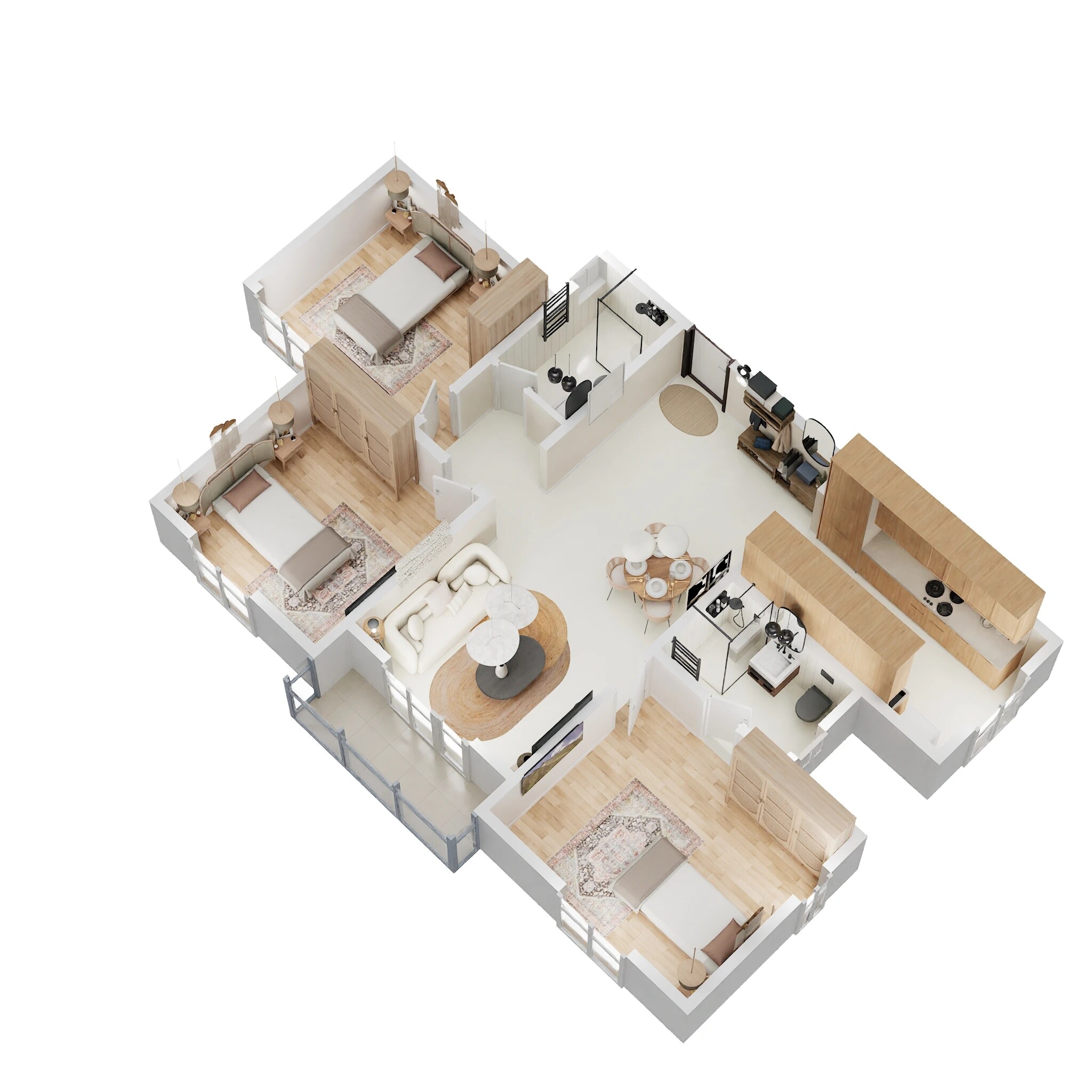 3 BHK 971 Sq. Ft. Apartment