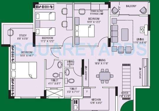 brigade gardenia apartment 3bhk 1430sqft1
