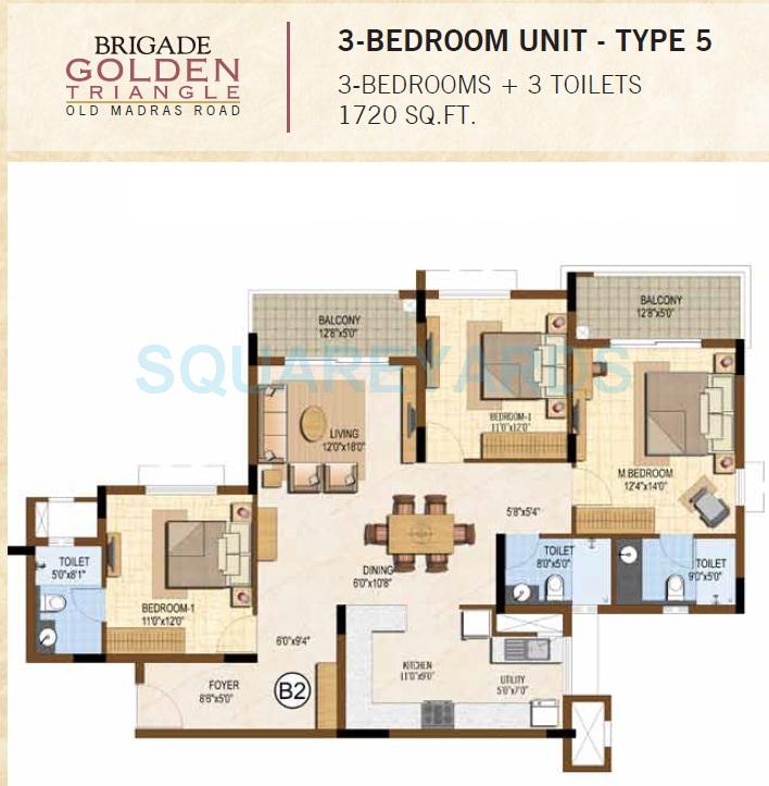 3 BHK 1720 Sq. Ft. Apartment