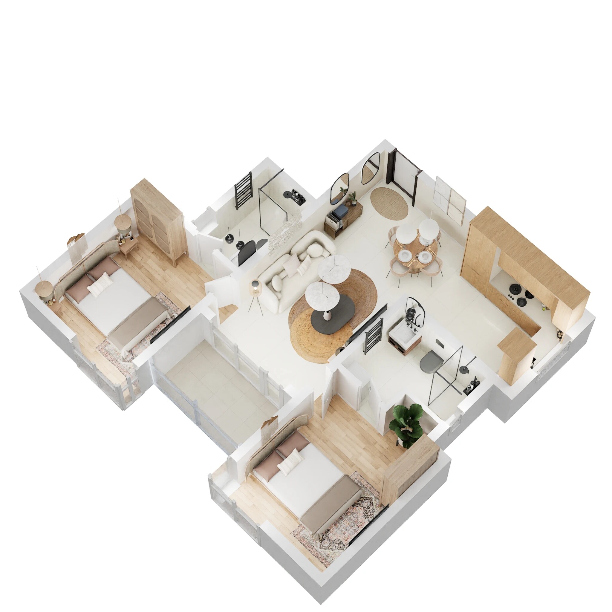 2 BHK 1013 Sq. Ft. Apartment