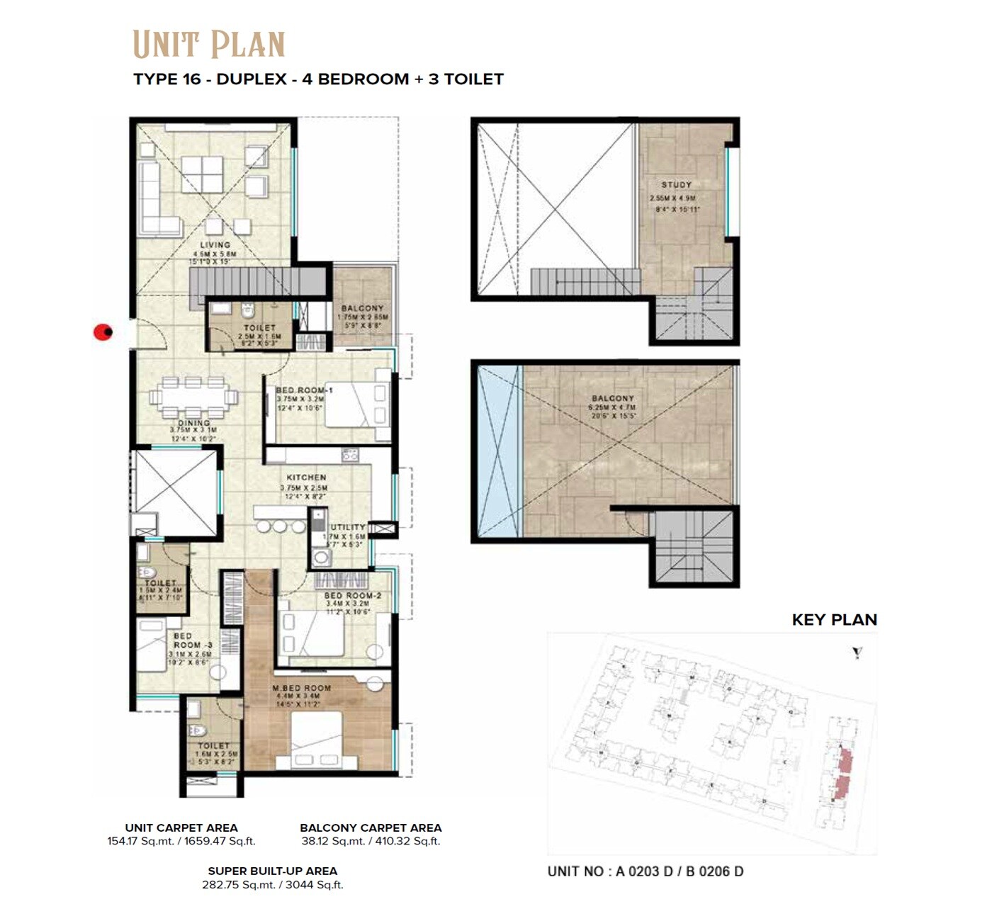 4 BHK 3044 Sq. Ft. Apartment