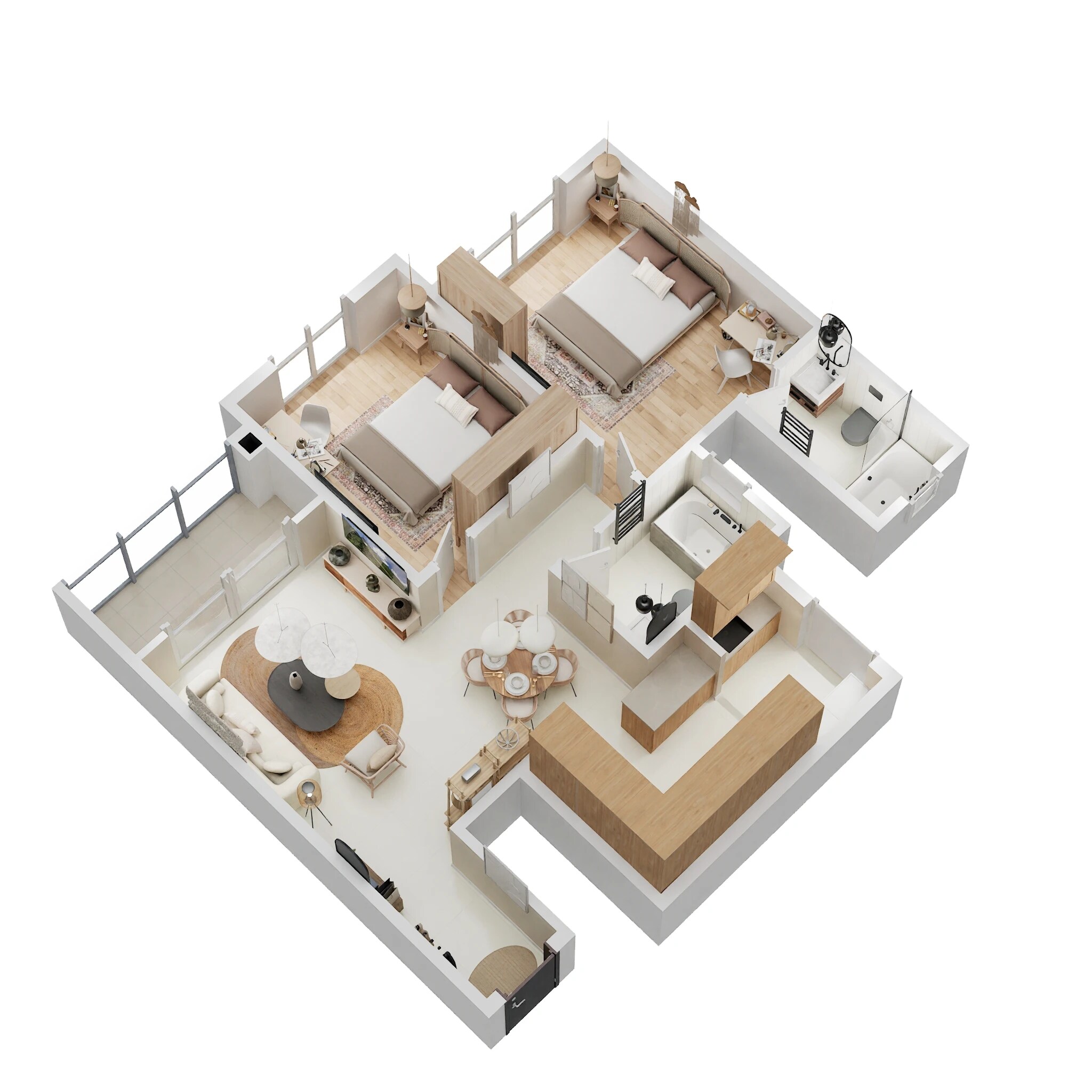 2 BHK 1129 Sq. Ft. Apartment