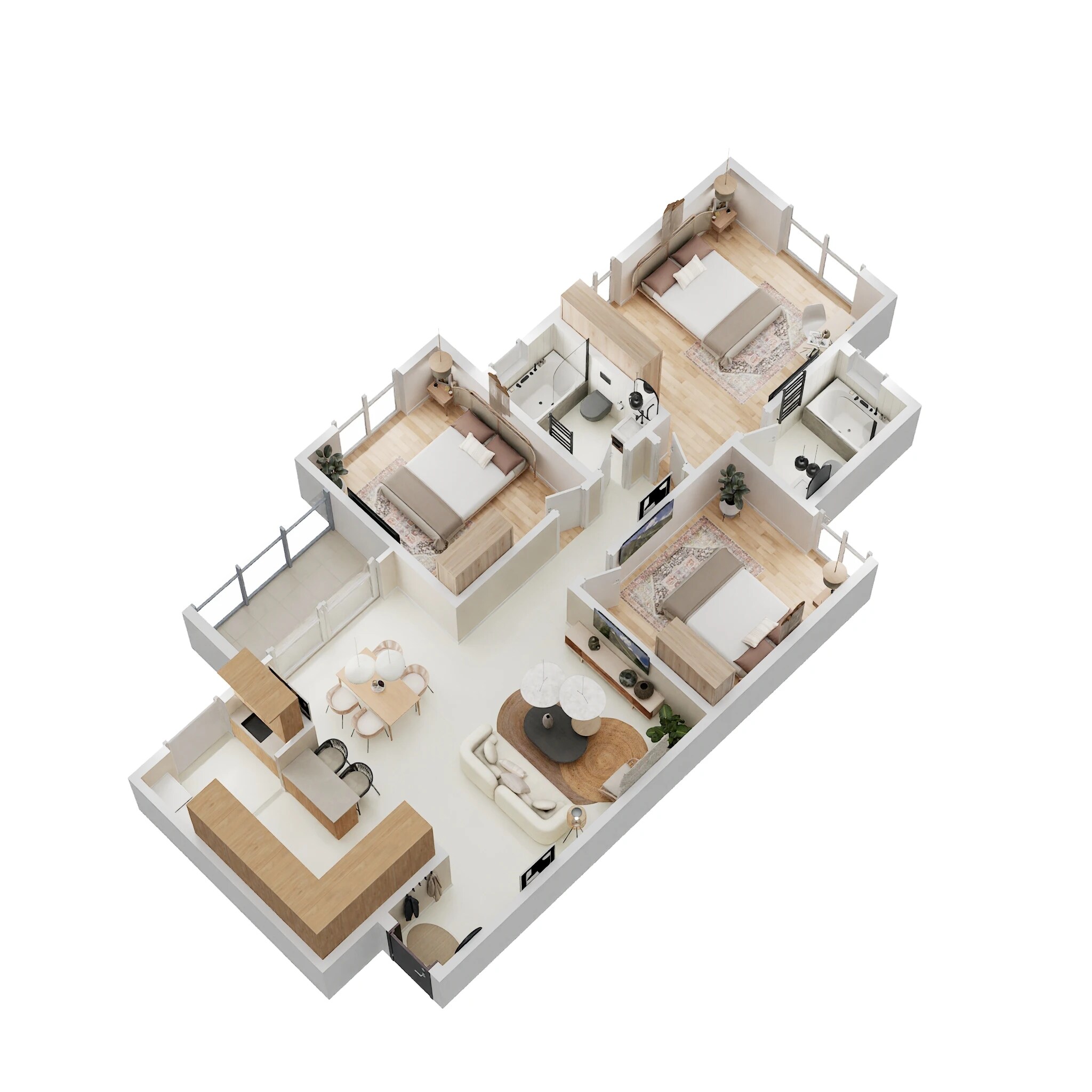 3 BHK 1388 Sq. Ft. Apartment