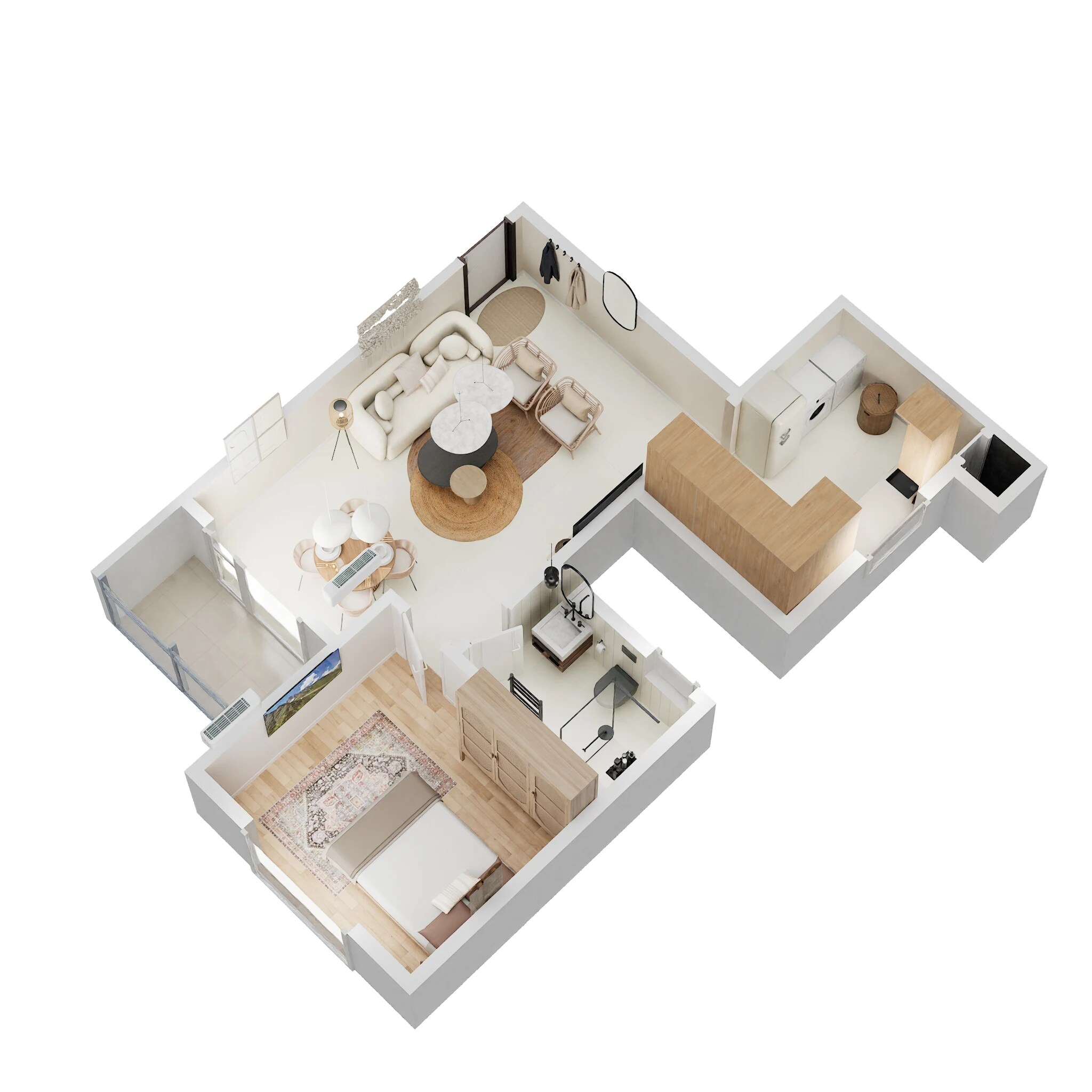 1 BHK 644 Sq. Ft. Apartment