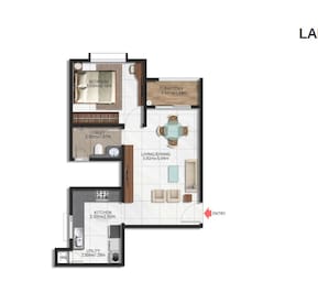 1 BHK 644 Sq. Ft. Apartment in Brigade Lakecrest