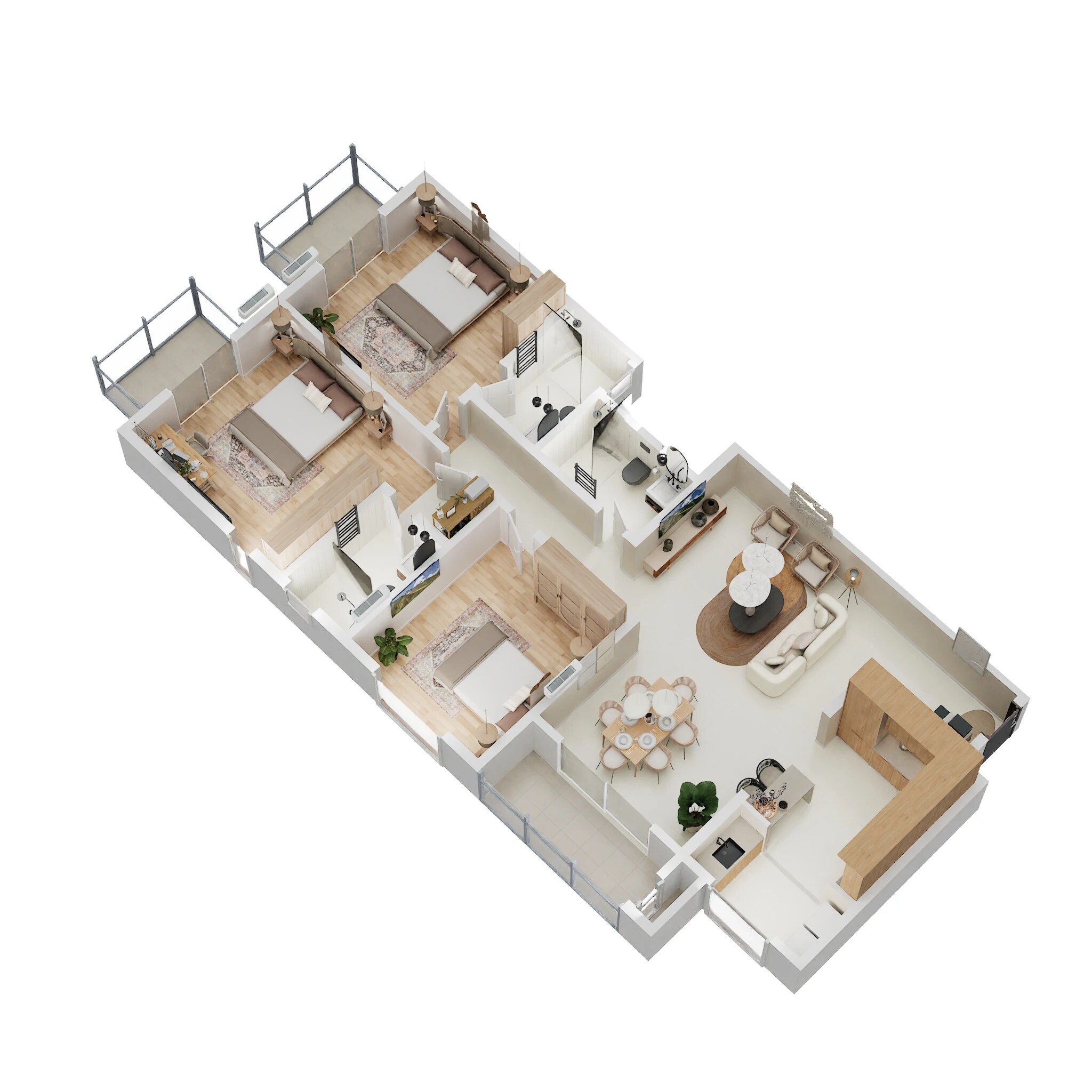 3 BHK 1545 Sq. Ft. Apartment