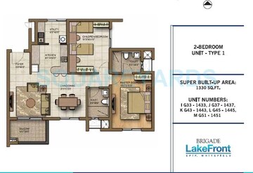  2 BHK Apartment at Brigade Lakefront, Whitefield – for Sale
