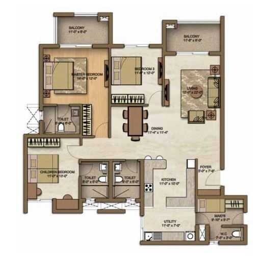 3 BHK 2788 Sq. Ft. Apartment