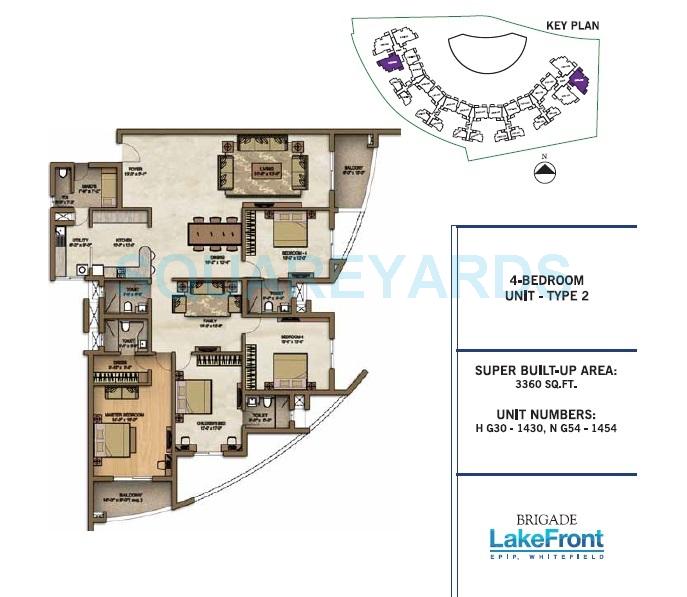 Brigade Lakefront in Whitefield, Bangalore 95.00 Lac Floor Plans