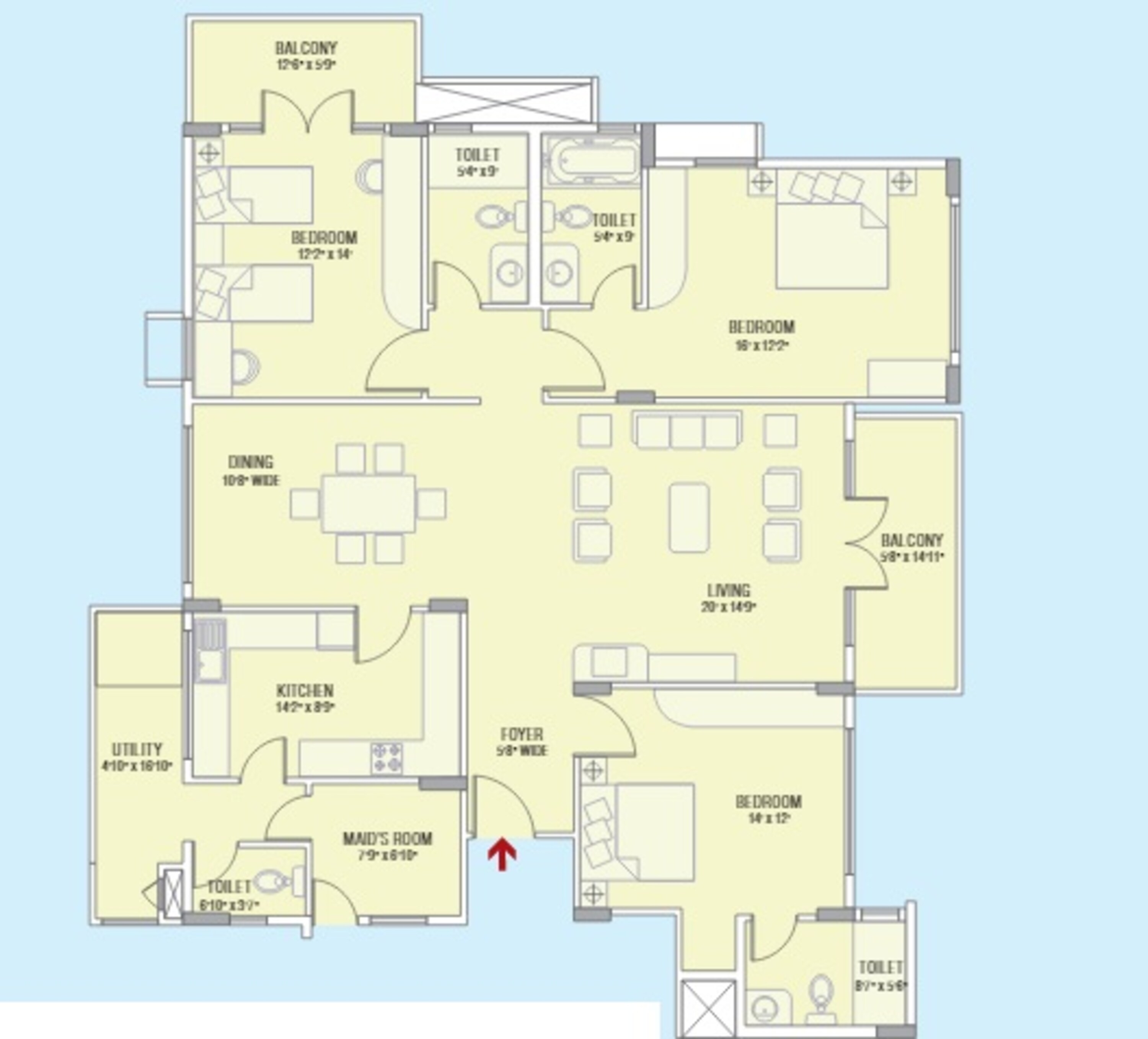 brigade lakeview apartment 3 bhk 2320sqft 20212305152344