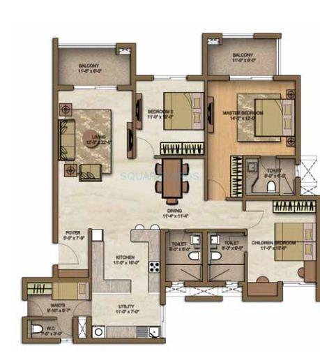 3 BHK 2140 Sq. Ft. Apartment