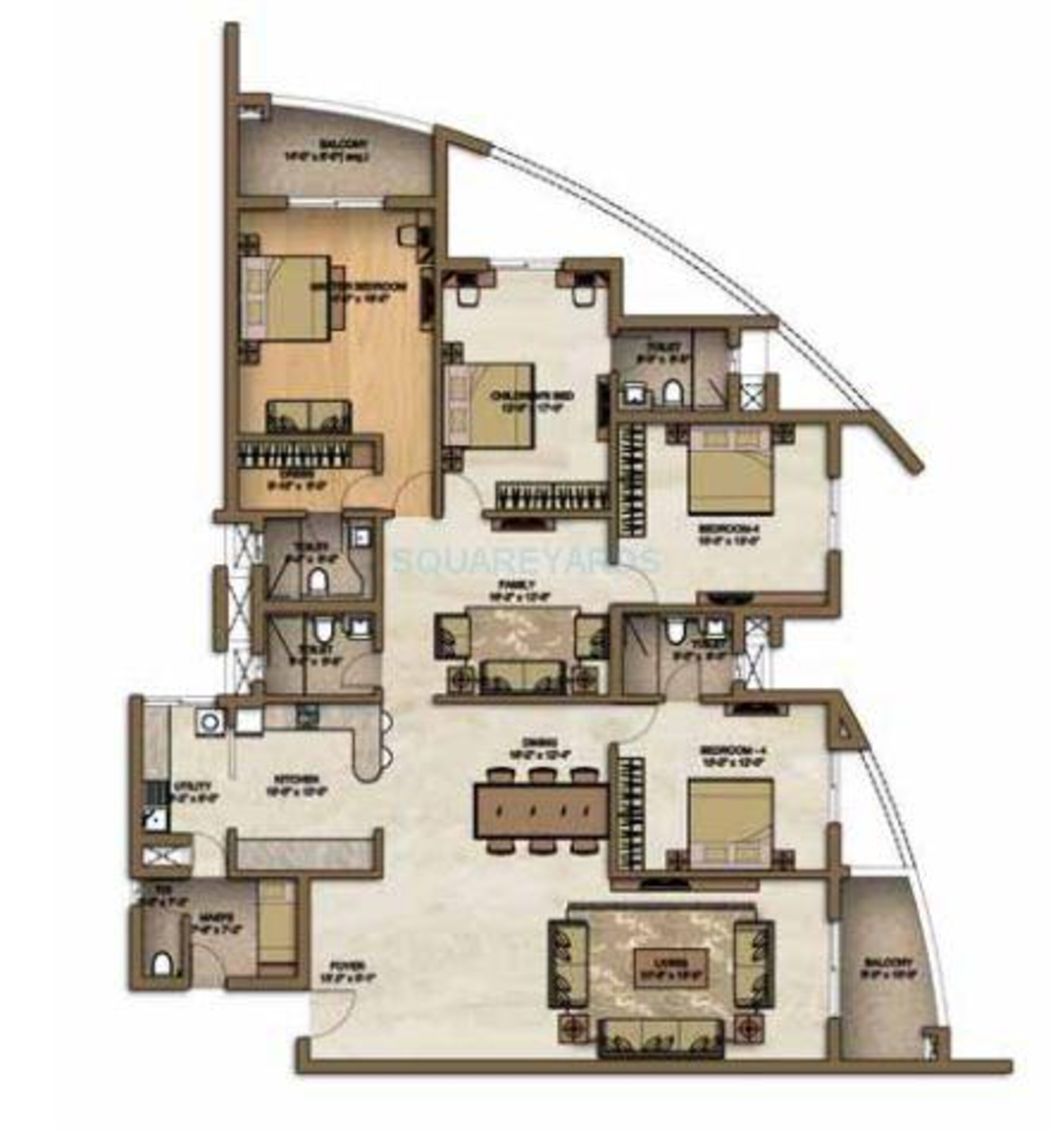 brigade lakeview apartment 4bhk 3129sqft1