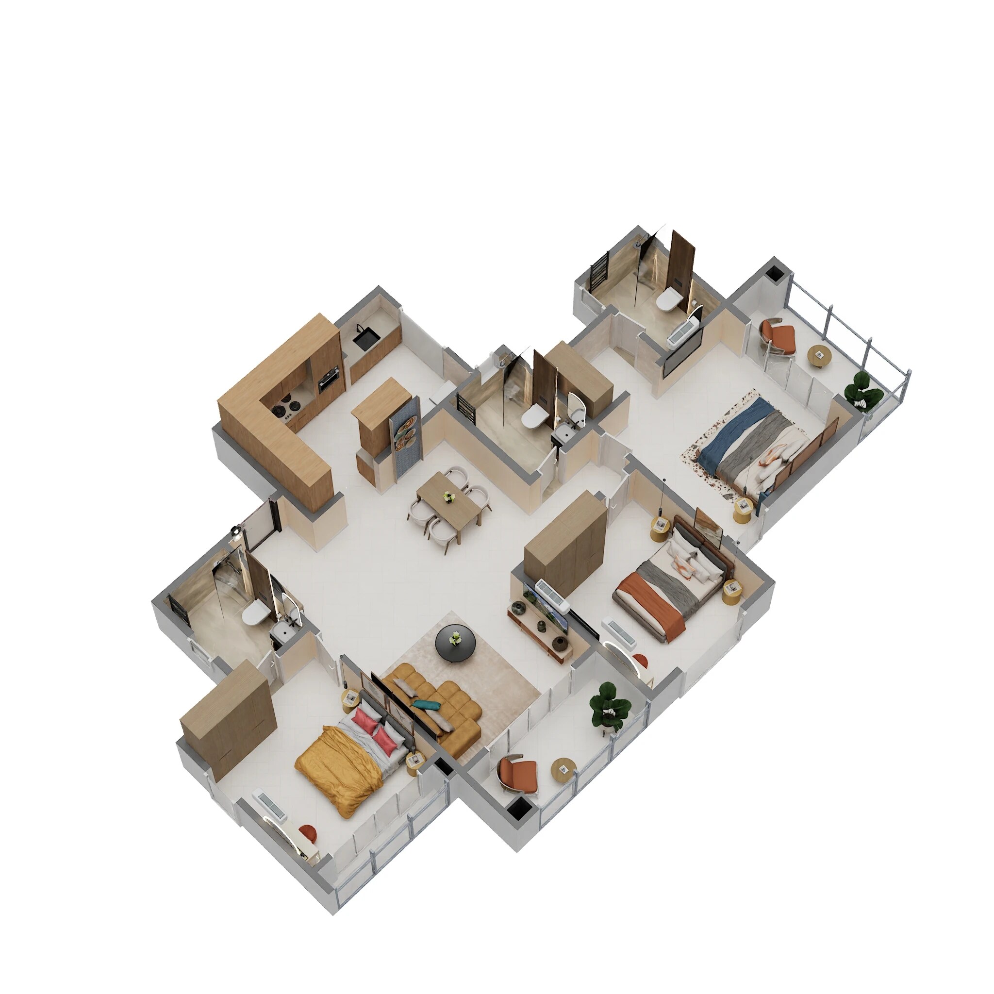 3 BHK 1791 Sq. Ft. Apartment