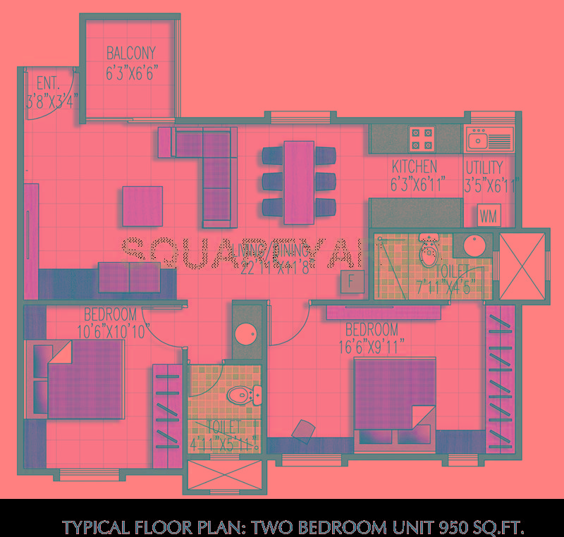 brigade meadows apartment 2bhk 950sqft1