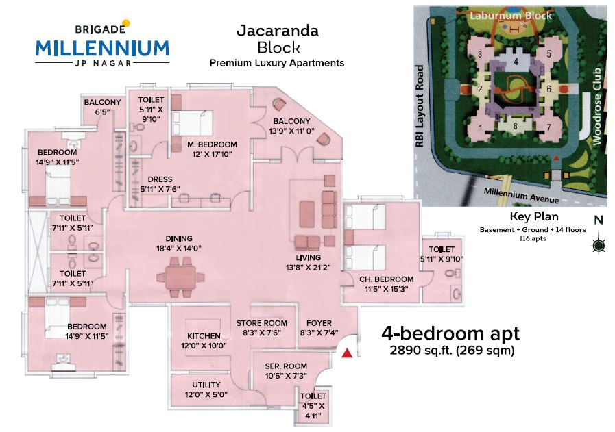 4 BHK 2980 Sq. Ft. Apartment