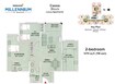 Brigade Millennium Cassia 2 BHK Layout