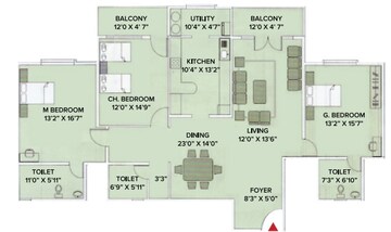  3 BHK Apartment at Brigade Millennium Jacaranda, Jp Nagar – for Sale