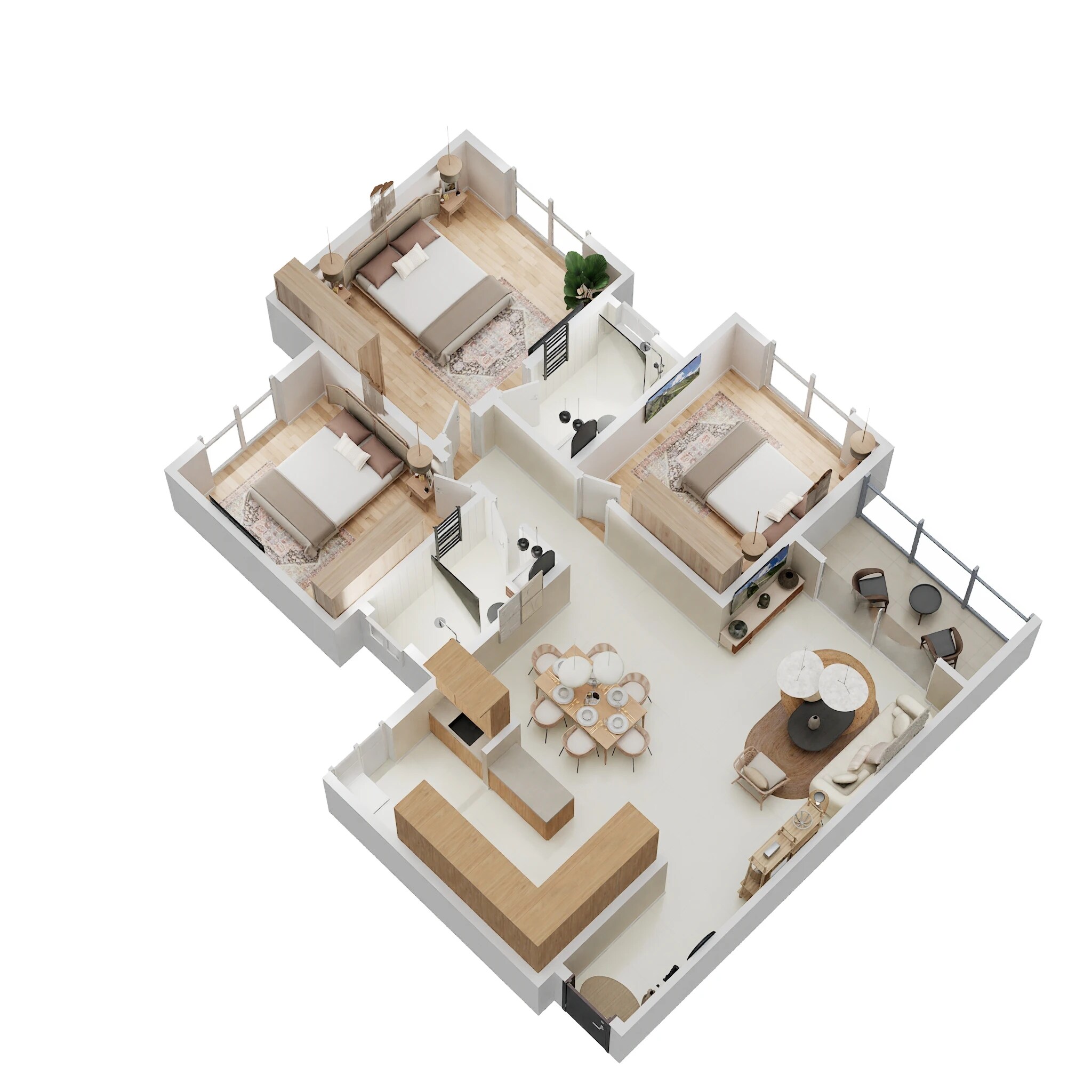 3 BHK 1495 Sq. Ft. Apartment