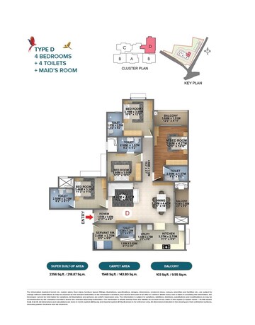  4 BHK Apartment at Brigade Nanda Heights, Padmanabha Nagar – for Sale