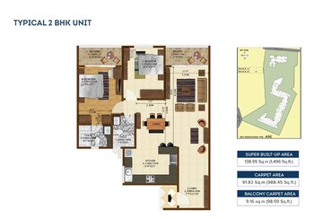  2 BHK Apartment at Brigade Northridge, Agrahara Badavane – for Rent