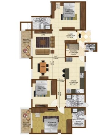  3 BHK Apartment at Brigade Northridge Neo, Kogilu Road – for Sale