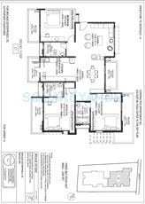 Floor plan of 3 BHK 2200 Sq. Ft. Apartment in Brigade Odyssey, Bangalore
