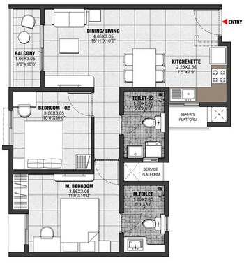  2 BHK Apartment at Brigade Orchards, Devanahalli – for Sale