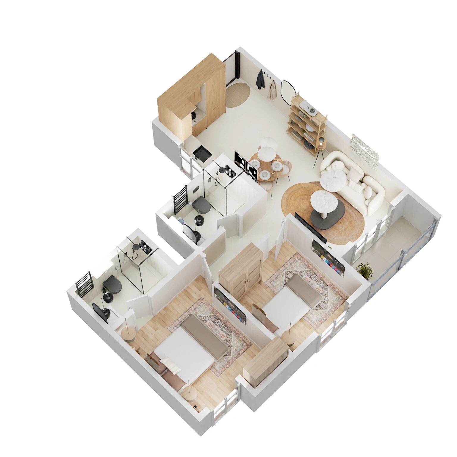 2 BHK 1290 Sq. Ft. Apartment