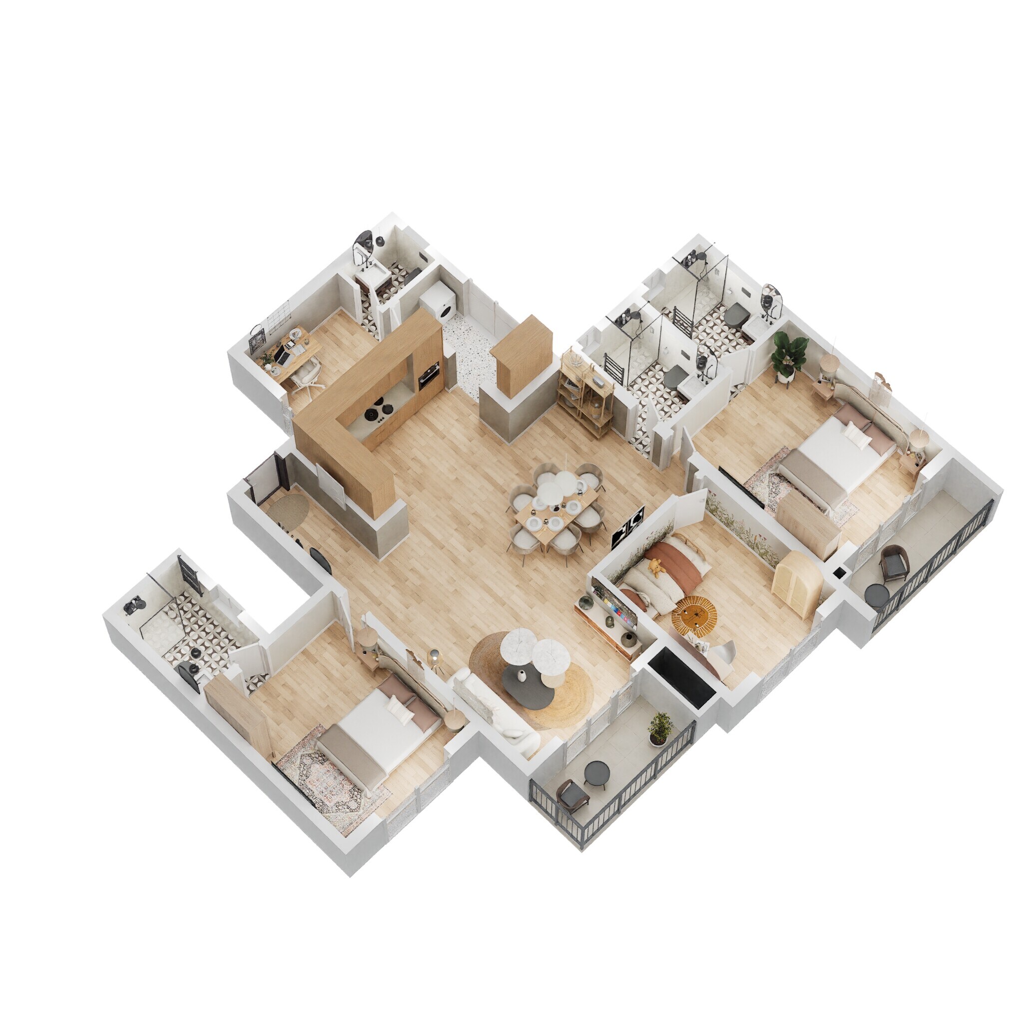 3 BHK 1905 Sq. Ft. Apartment