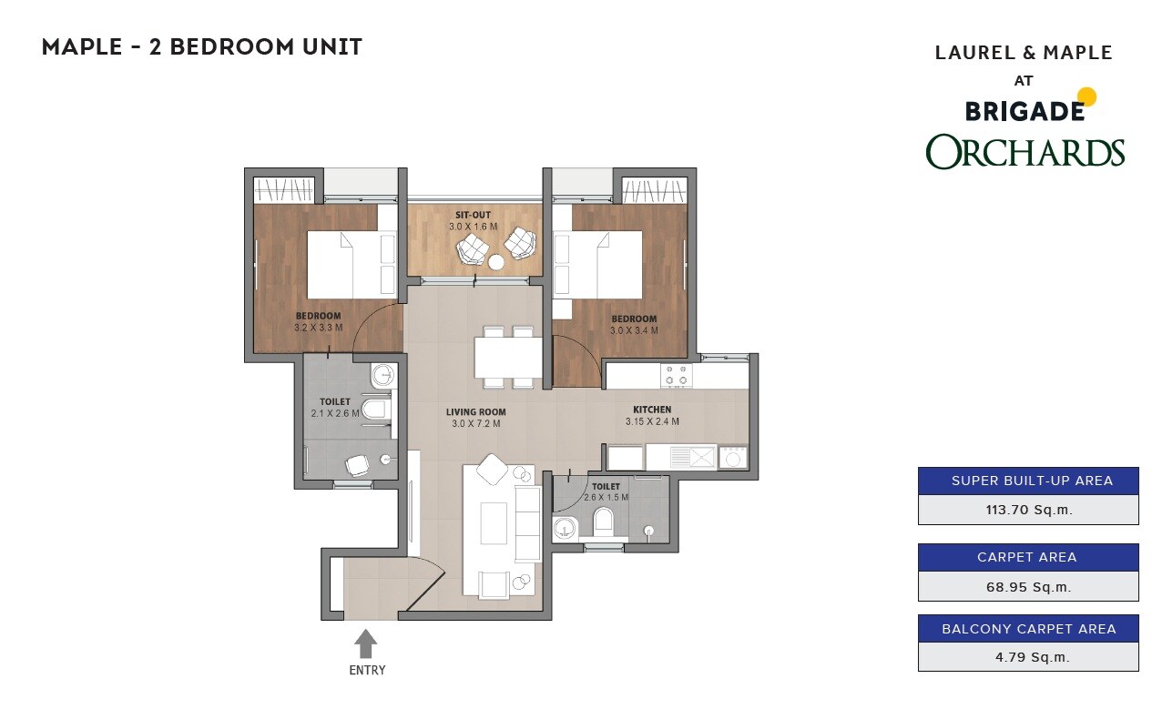 2 BHK 1224 Sq. Ft. Apartment