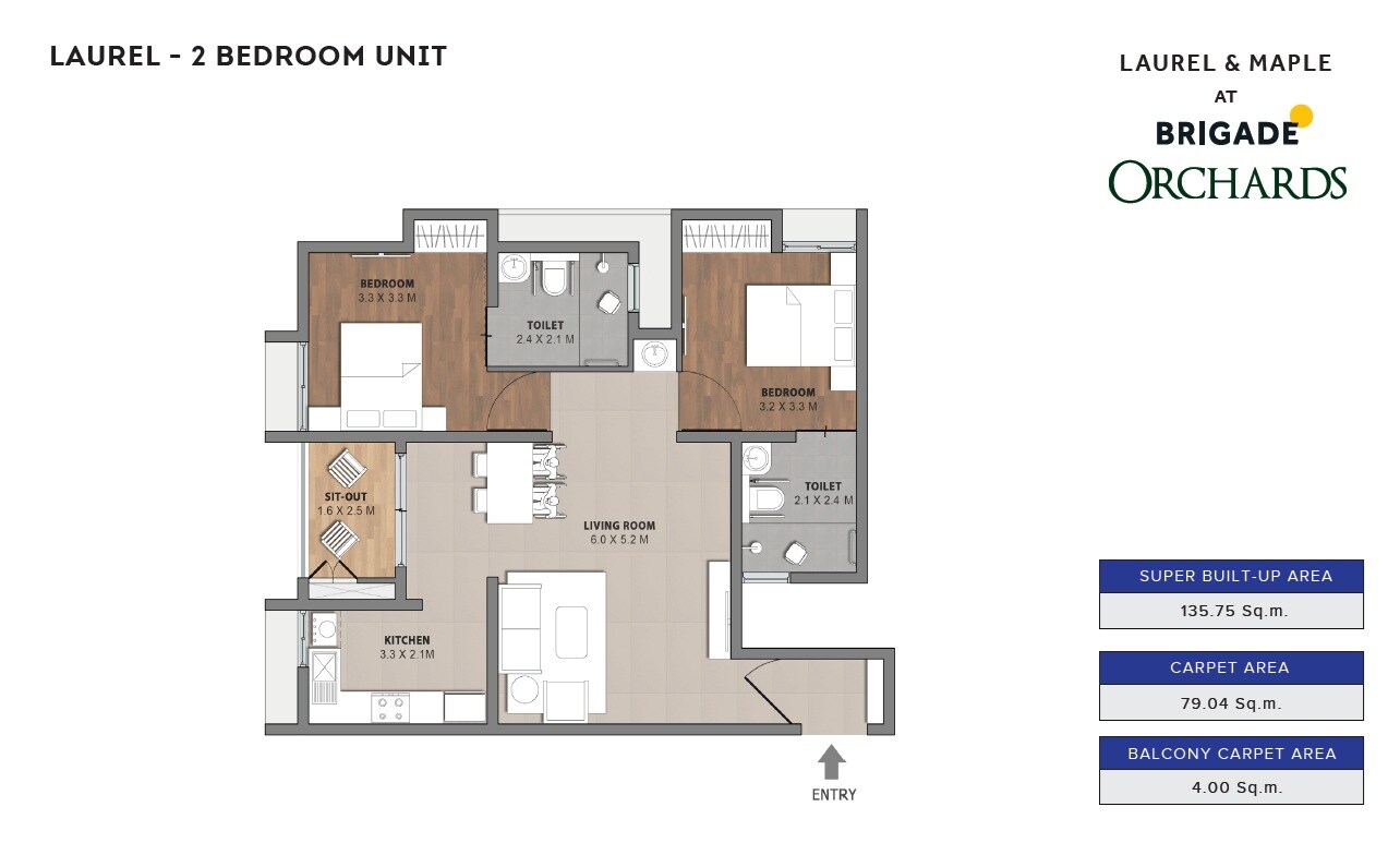 2 BHK 1461 Sq. Ft. Apartment