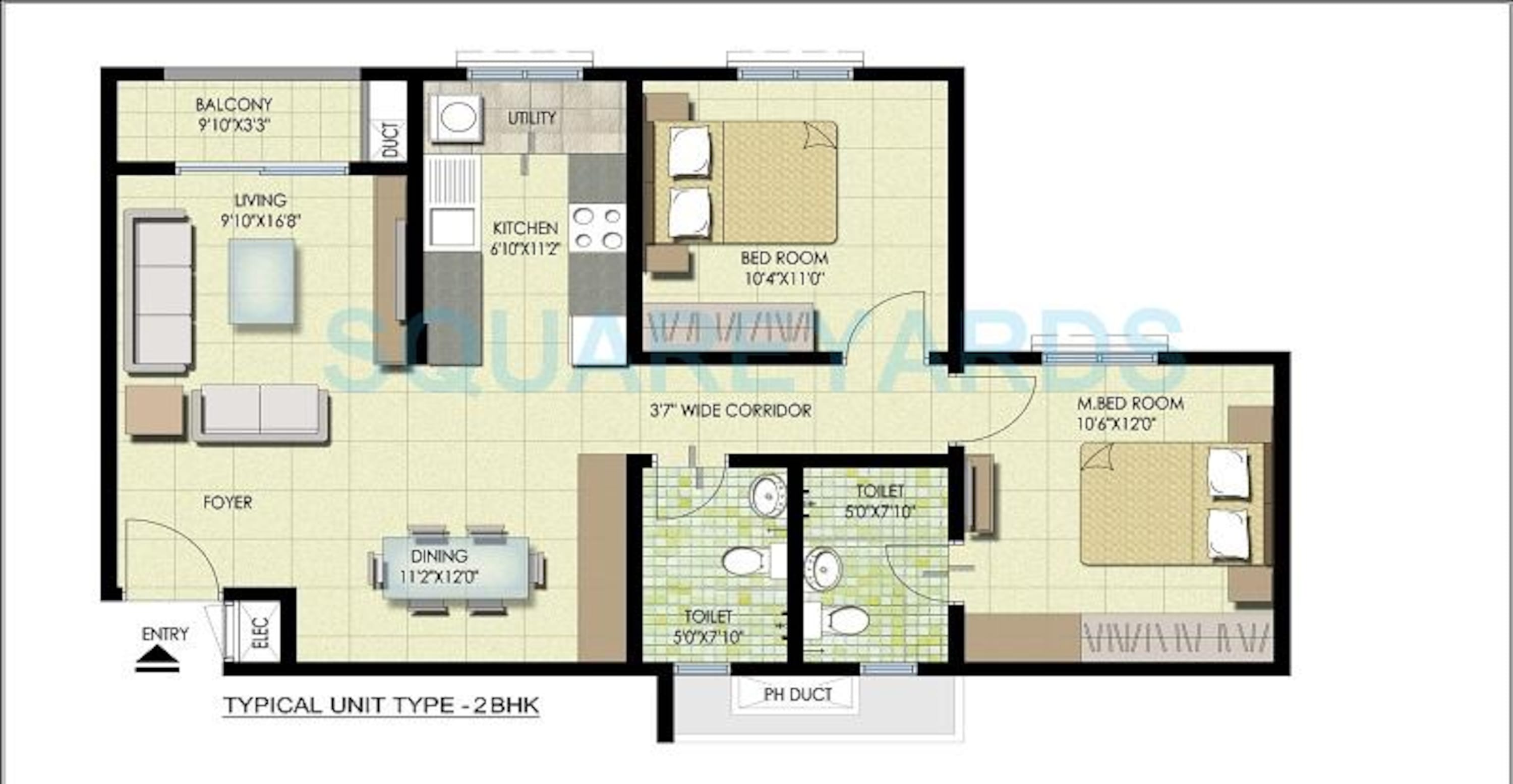 brigade orchards value homes apartment 2bhk 1000sqft1
