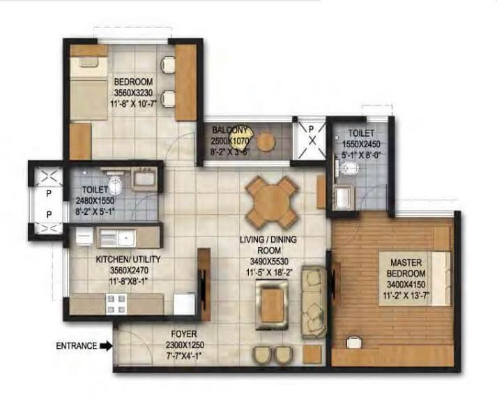 brigade panorama apartment 2bhk 1074sqft 1