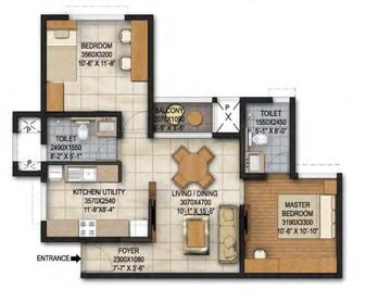  2 BHK Apartment at Brigade Panorama, Mysore Road – for Sale