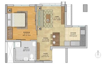  1 BHK Apartment at Brigade Parkside North, Jalahalli – for Rent