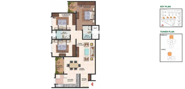 brigade plumeria lifestyle apartment 3bhk 1480sqft111
