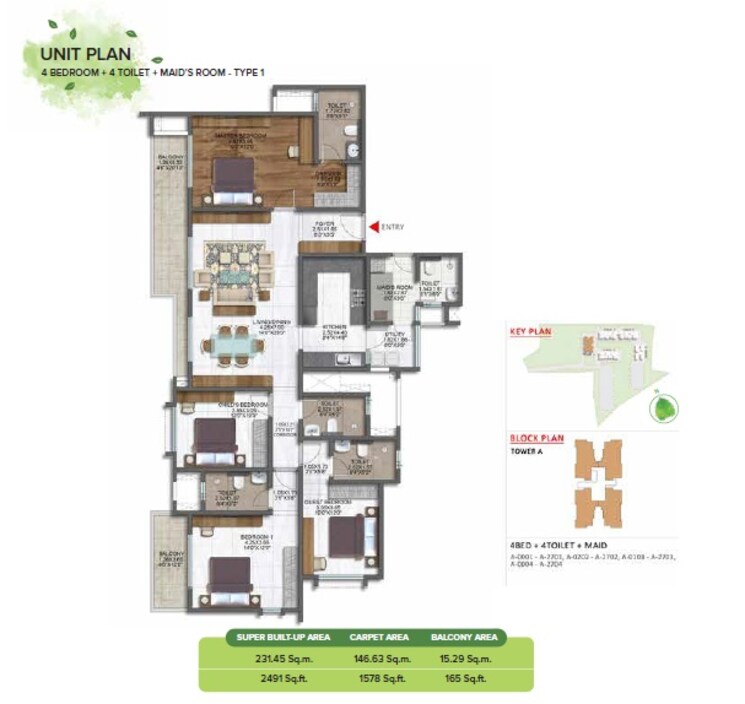 Other, brigade-sanctuary 4 Bedroom 2491 Sq.Ft. Apartment In Sarjapur Road Bangalore 9095530