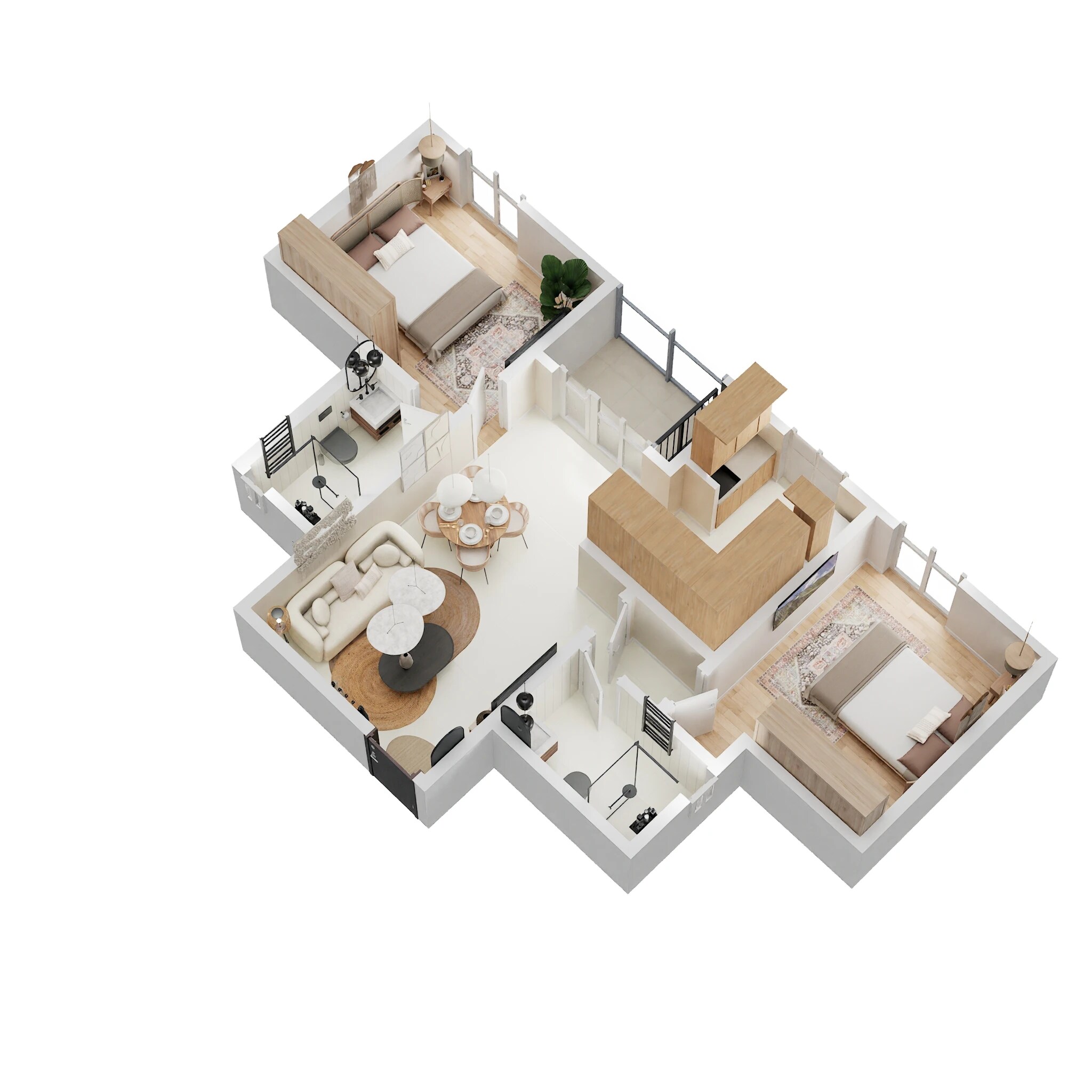 2 BHK 1097 Sq. Ft. Apartment