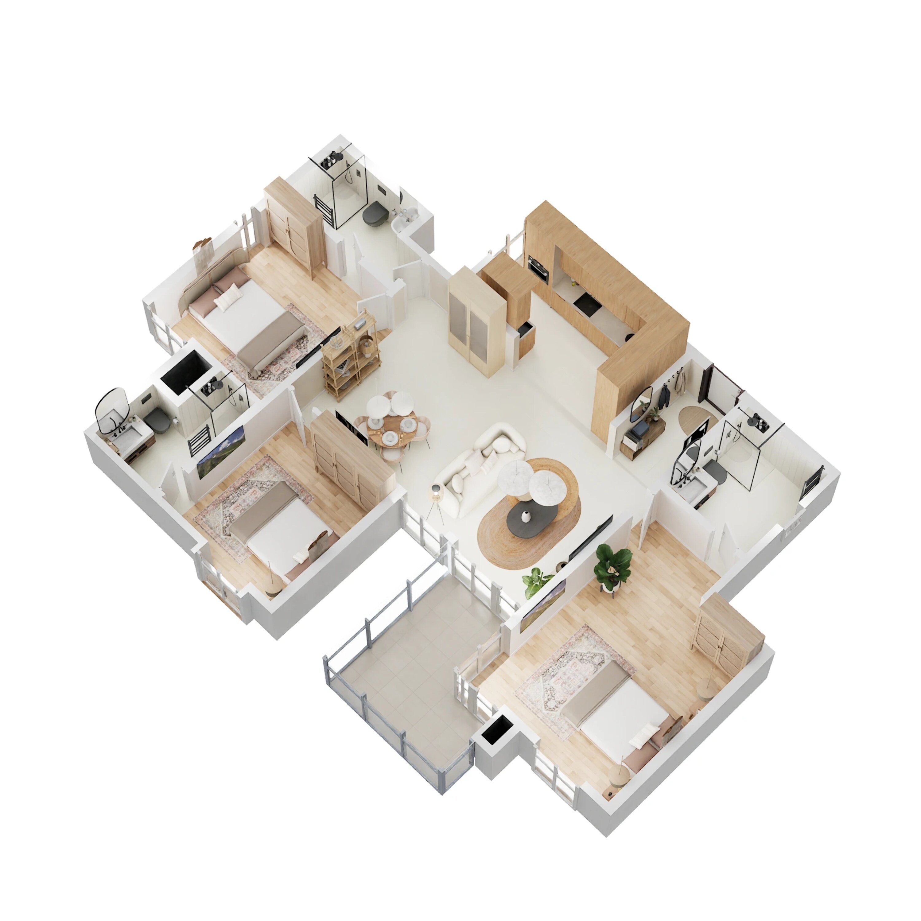 brigade utopia apartment 3bhk 1047sqft 1 3d 9859