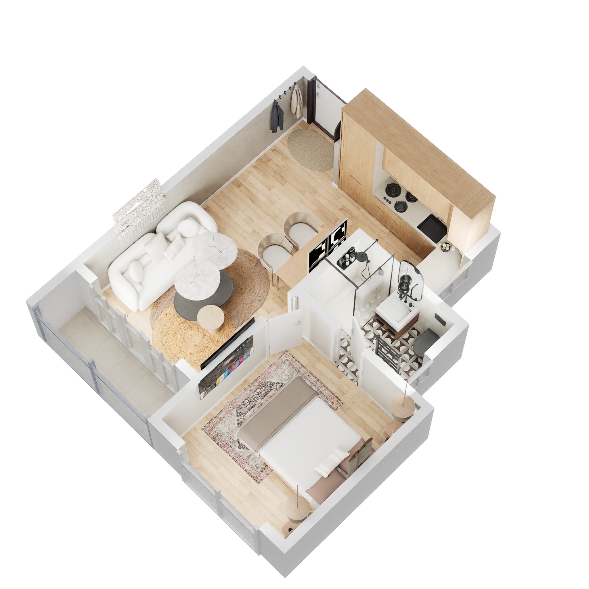 1 BHK 586 Sq. Ft. Apartment