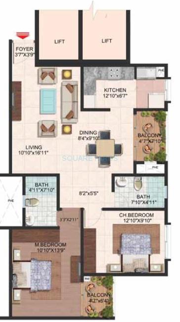 Brigade Wisteria At Brigade Meadows Floor Plans - Kanakapura, Bangalore