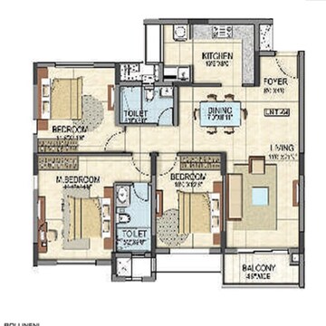  3 BHK Apartment at BSCPL Bollineni Silas, Whitefield – for Rent