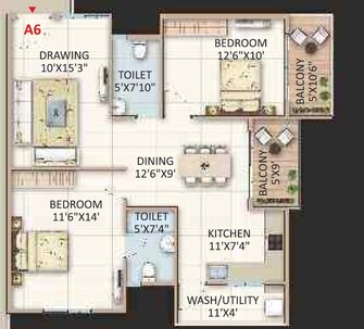 2 BHK Apartment For Resale in Candeur Landmark Varthur Bangalore  6550957