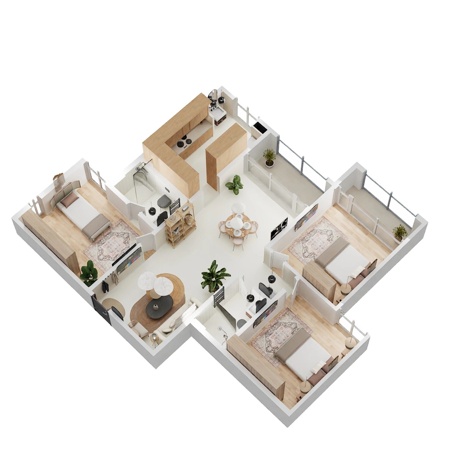 Floor plan of 3 BHK 1577 Sq. Ft. Apartment in Casagrand Casablanca, Bangalore
