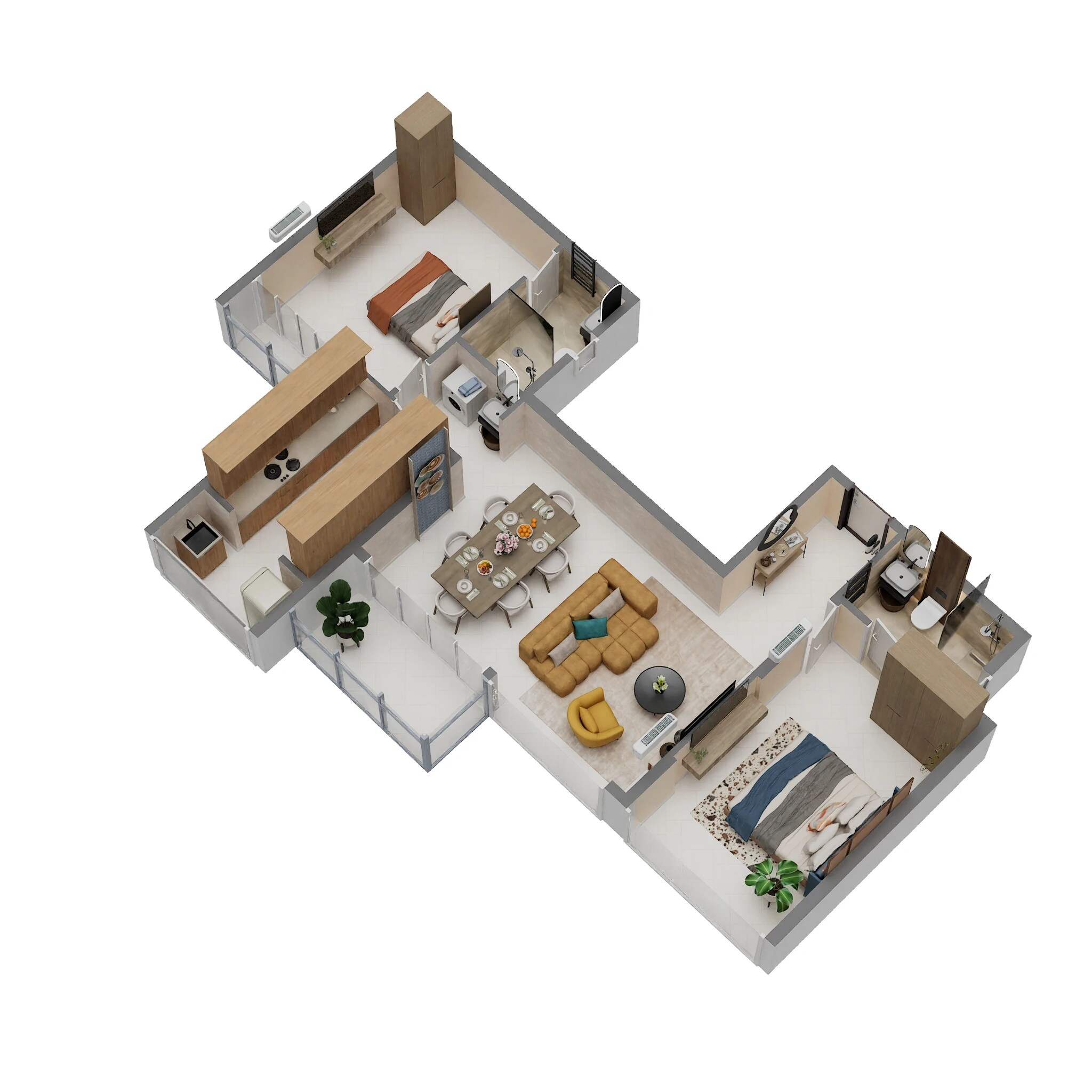 2 BHK 1382 Sq. Ft. Apartment