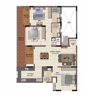 3 BHK Apartment For Resale in Casagrand Flamingo Hsr Layout Bangalore  7905937