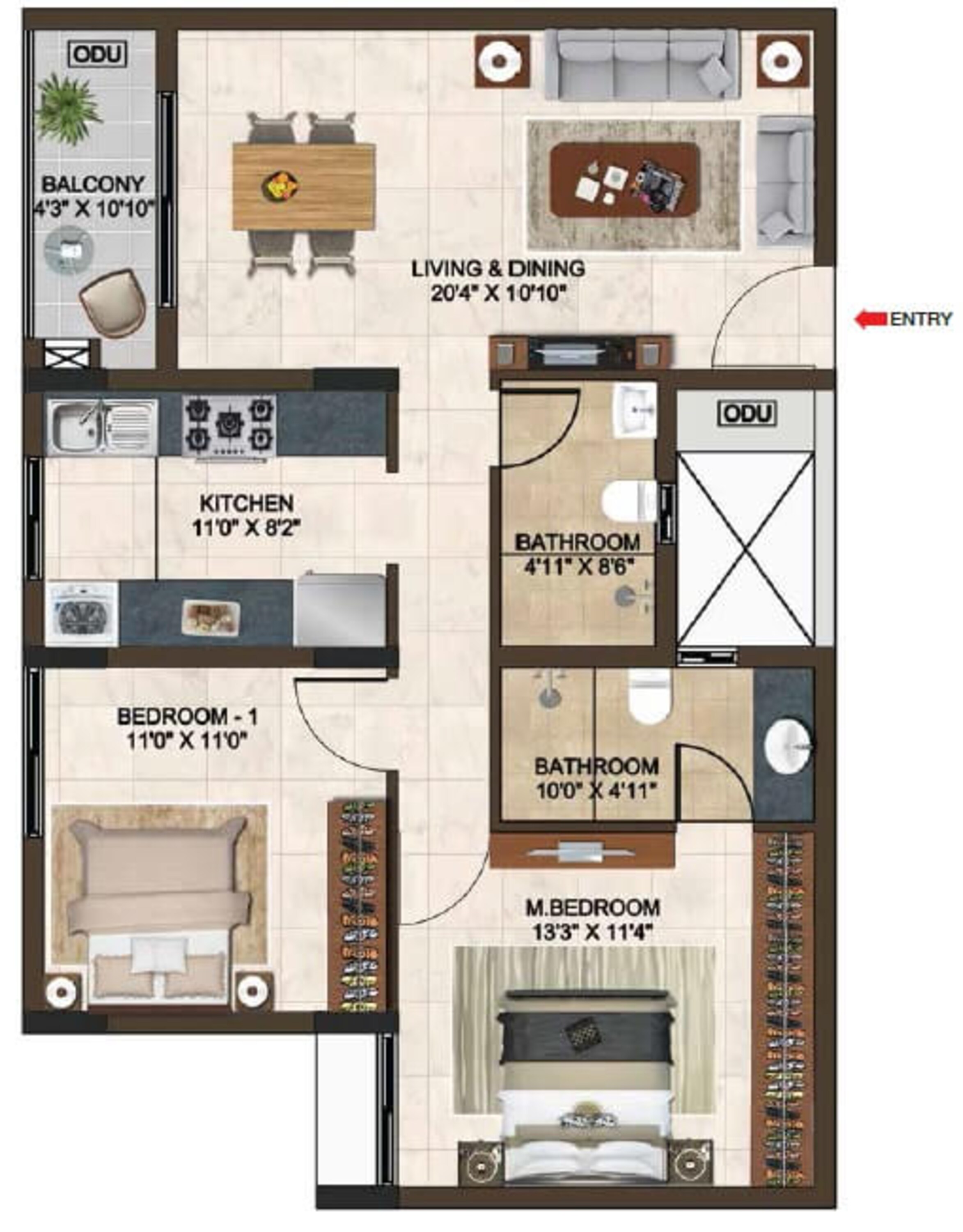 casagrand lorenza apartment 2bhk 1120sqft 1